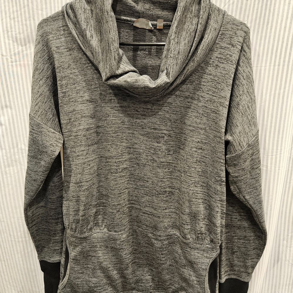 Athleta Heathered Gray Cowl Neck Sweater Women's Size Small